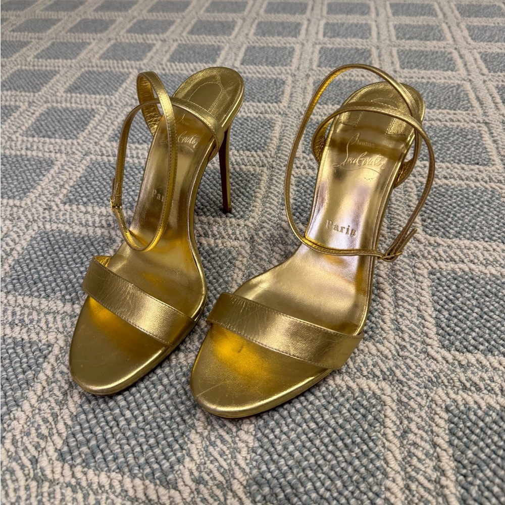 Christian Louboutin Metallic Gold Heels